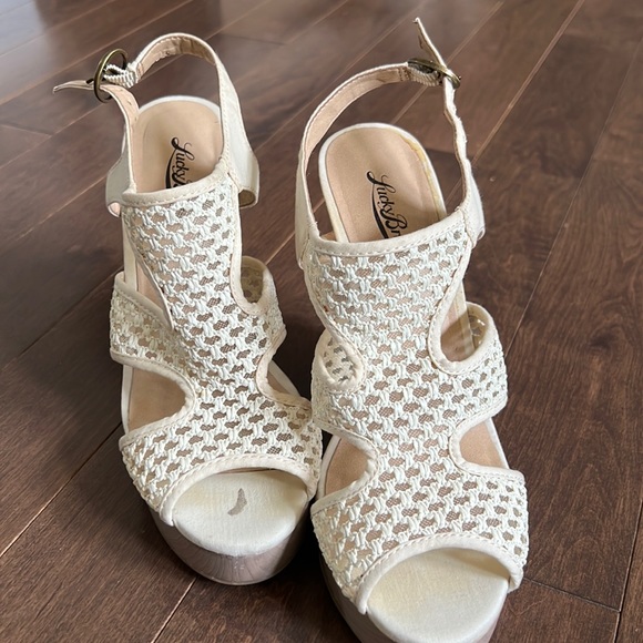 Lucky brand wedge sandals 8.5 - Picture 1 of 4